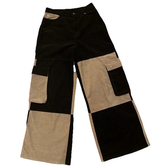 Hot Topic Pants - Hot Topic Corduroy Pants Black And Tan Women’s Size 5 Baggy